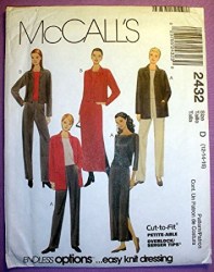 2432 UNLINED JACKET LENGTHS, TOP, BOTTOMS KNITS PATTERN 10-14